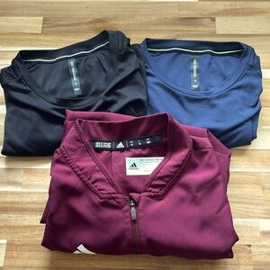 1 Adidas & 2 Ten Thousand short sleeve athletic shirts